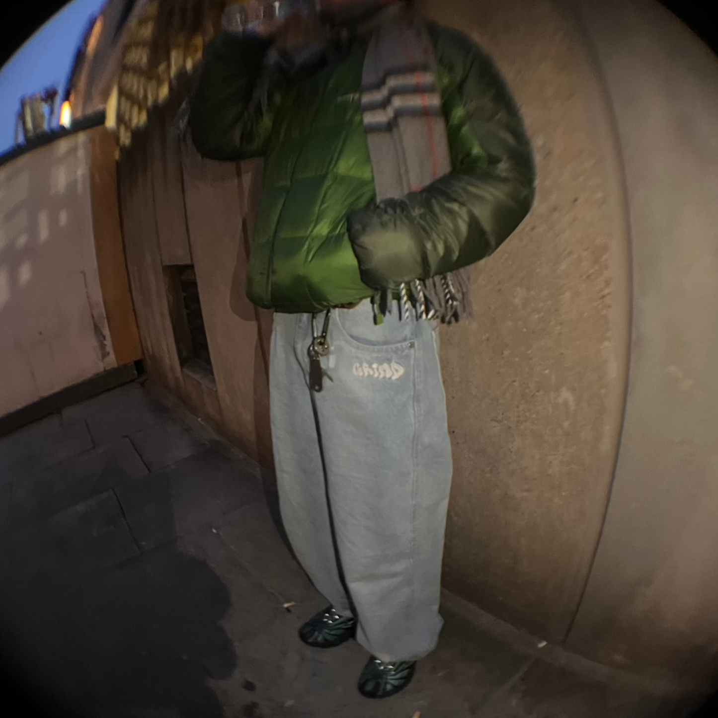 Light blue baggy jeans